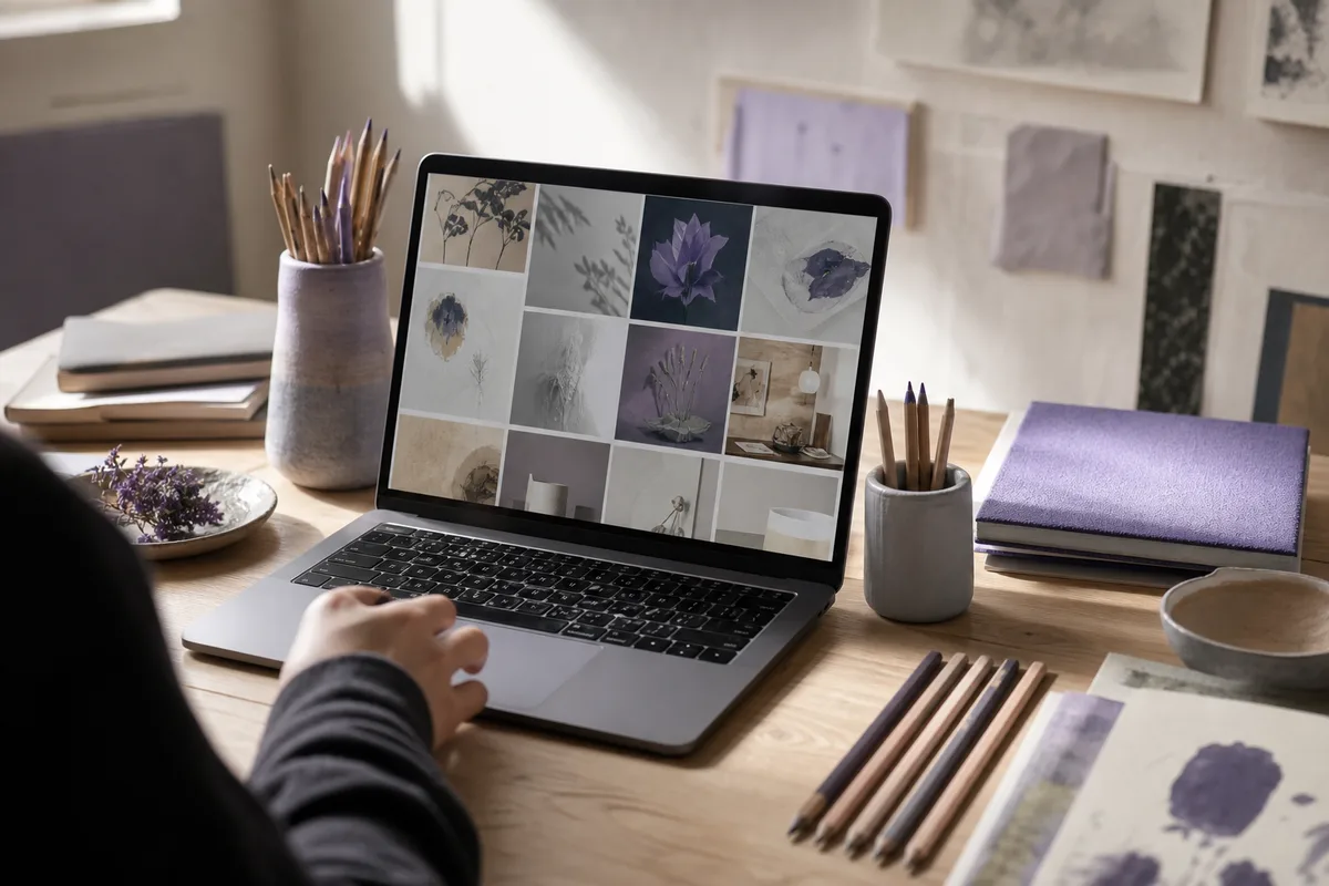 Consultation d&rsquo;un portfolio en ligne présentant des projets d&rsquo;étudiants